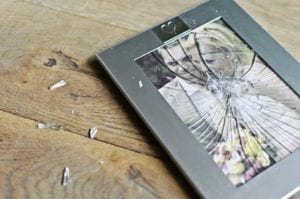 Broken wedding picture