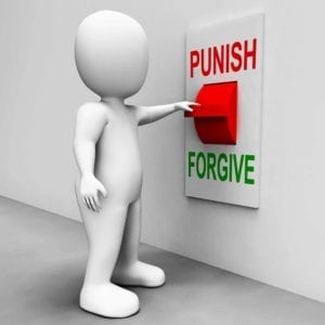 Don't Believe in Divorce - Figure at a switch labeled "Punish" and "Forgive"