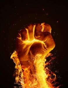Fiery fist