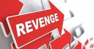 The word "Revenge" on a red arrow. Many red arrows point the way.