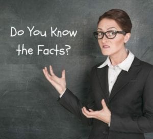 Aggravated teacher in front of chalkboard that says: Do you know the divorce facts? Divorce statistics don't tell the whole story.