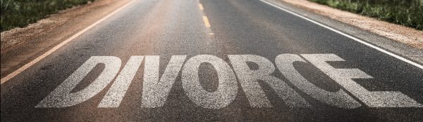 Road with the word DIVORCE on it. Divorce Road Map 2.0