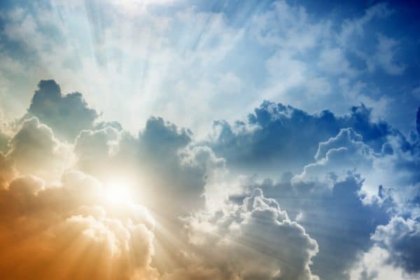 Sun shining through the clouds signifies there is life after divorce