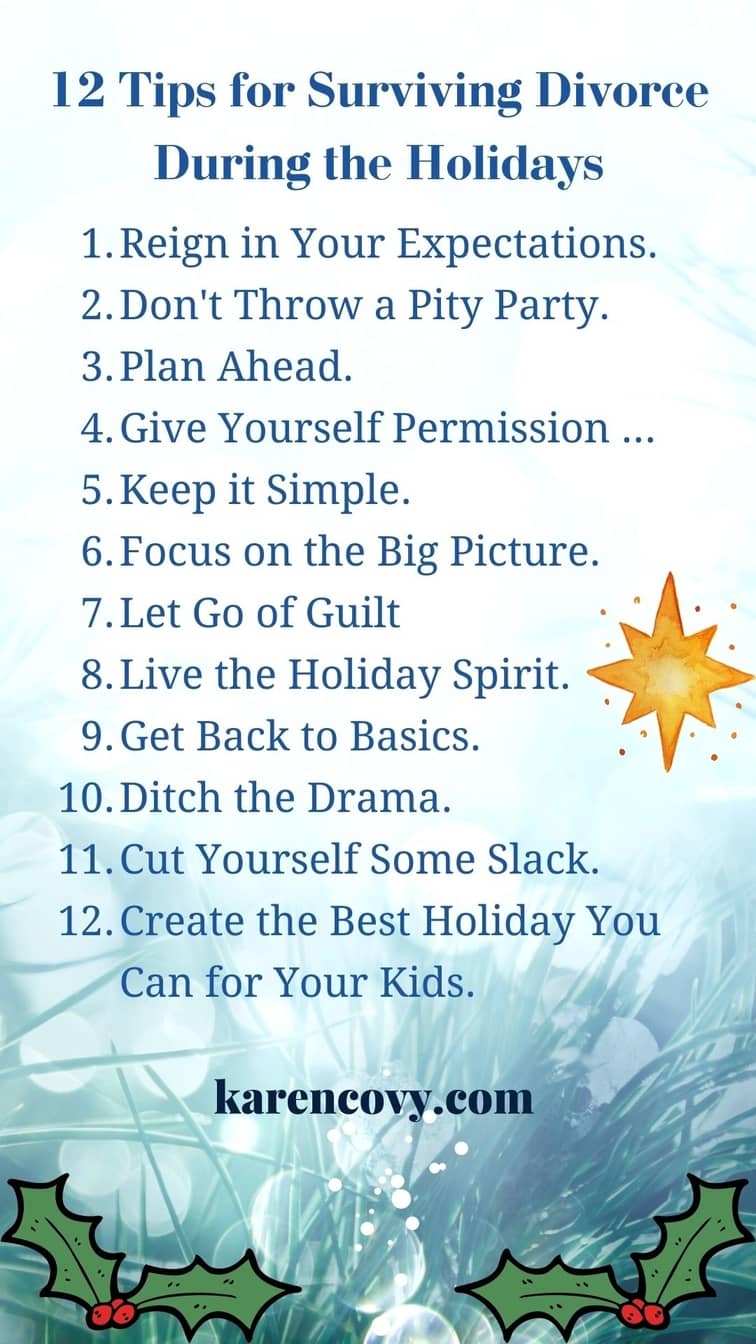 Infographic with 12 Tips to Survive Divorce During the Holidays